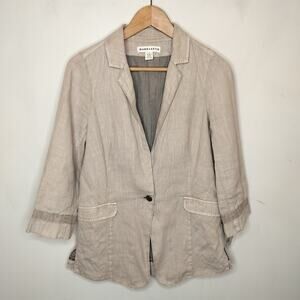 Marrakech 100% Linen Jacket Cotton Lining One Button